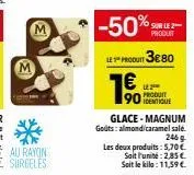 goûtez la douceur d'almond et caramel salé avec magnum godts à 11,59€/kg!