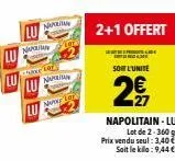 promo: lot de 2 napisan 360g - 2+1 offert - prix seul 3,40€/kilo 9,44€