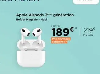 profitez du nouveau prix des airpods 3 magsafe avec 2 boîtiers à seulement 219€!