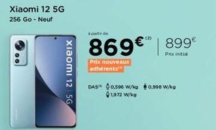 Xiaomi 12 5G 256 Go - Prix Réduit - Nouveaux Adhérents Seulement !