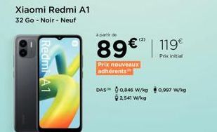 Xiaomi Redmi A1 32 Go - Noir Neuf : Promo 119€!