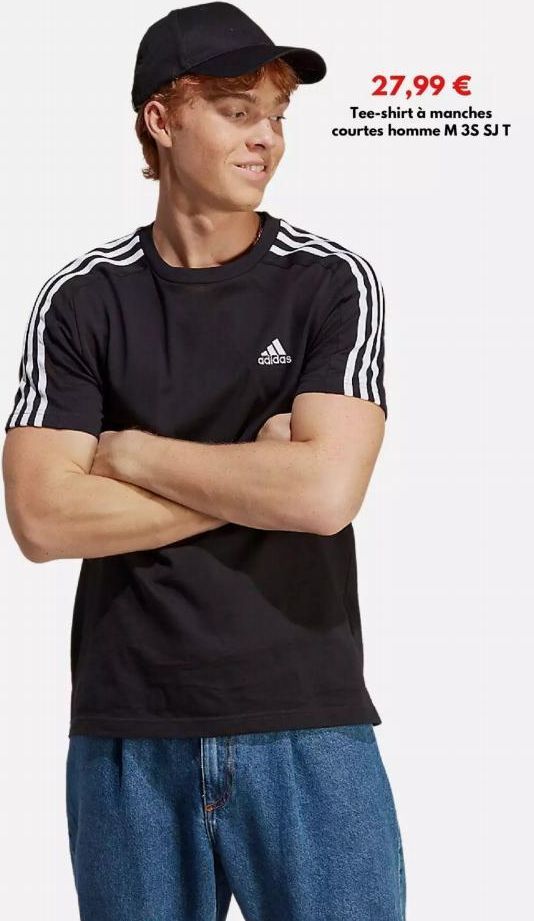 Promo adidas 27 99 Tee shirt manches courtes homme M 3S SJ T