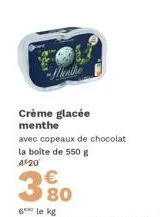 slenike crème glacée menthe avec copeaux de chocolat, 550g, 4 pour 20€!