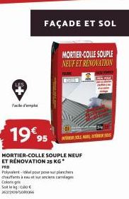 Promo : 19€95 pour 25 kg du Mortier-Colle Souple Neuf et Rénovation Rollabo - Polyvalent pour Planchers Chauffants à Eau !