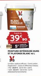 Profitez de la Promo: 10L de Peinture Intérieure Mur et Plafond Blanc à 39€ 903 de l'Unité chez Brico.ca - Rapide et Efficace!
