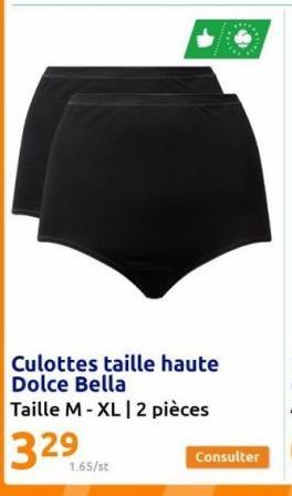 Culottes taille haute Dolce Bella Taille M-XL | 2 pièces  329  1.65/st 