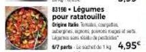 8315€. Légumes  pour ratatouille Origine  abges,  Tomaco  es po  de pe 