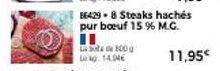 864298 Steaks hachés pur boeuf 15 % M.G.  11,95€ 