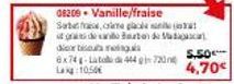 Vanille/Fraise Sabet : Crime pa die bisous à 10,50€ ! Vaca 5,50€ et 444g à 4,70€.