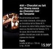 gâteau chocolat tanzanie au lait et bicut durandangol - 48301 - réduction de 75%!