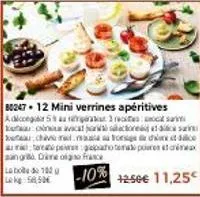 80247 mini verrines apéritives -10% de réduction! labod 12g, lekg 58,50€, adicoegi 5 au argiaka 3 recettes et sa vacata.