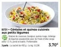 delices du monde : 83721 céréales et quinoa - promo 31,5% - 450g - 3,70€