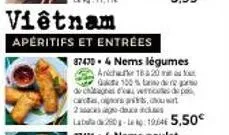 viêtnam  apéritifs et entrées 