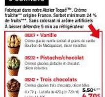 Cavale Gradiva Bourbon di Madigan - 6x70g à 11,19€: Promo Pistache/Chocolat & Trois Chocolats!