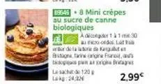 mini crêpes sucrées biologiques lesacht: 24,22€ | 120g | 1mm | 30 auro-cèdes | labor brigns