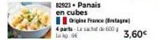 82923. Panais en cubes  4 parts-Le sac de 600 Lako  Origine France (Bretagne 