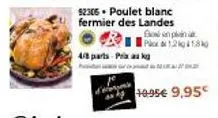 poulet fermier des landes - plack & 4/8 parties: profitez de 3180đó gia làn da lat/kg!