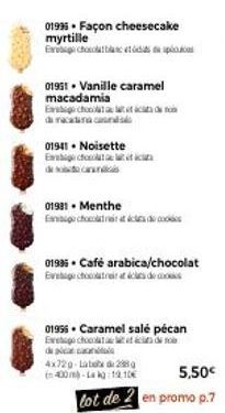 Gâteaux Délicat - Promo Myrtille, Vanille, Noisette, Menthe et Café Arabica