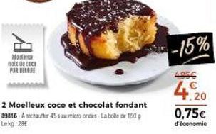 Mok naix de Coco : Dégustez un Moelleux Cocoa et Chocolat Fondant à seulement 29€ avec 15% de Réduction !