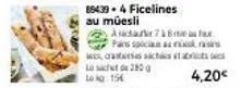 ficelines au müesli avictauer : 15€ le sachet de 250g, jusqu'à 8m !.