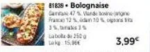 promo exceptionnelle - bolognaise gan 47% et vandebosingine franco 12% à 15€ - laboa de 2500 lokg 3,99€.