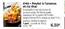 Offre Spéciale : Poulet à l'Ananas et Riz Thai à 6.30€ - 30% de Réduction - Fence 20%, 13% Sovracts Together.