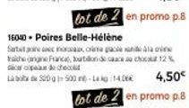 2 Poires Belle-Hélène 12% Grade Chec en Promo ! 4,50€ pour 2 - Bourbon de Cacau, Lab 5200 500 - 14,06€