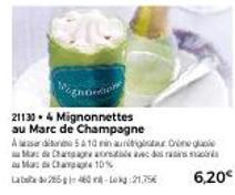 Mignonnettes au Marc de Champagne : 10% de Rabais, 5A10 min d'Aromes d'Oranges et 6,20€ TTC !