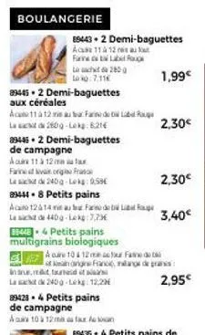 offrez-vous une délicieuse promo : 2 demi-baguettes à 11-12€ chez acasa!