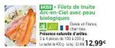 b4359 filets de truite arc-en-ciel avec peau biologiques  france 