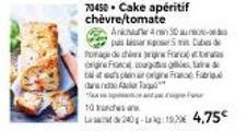 Promo ! Ankaracanaum- pus : Cake Apéritif aux Chèvre, Tomate, Fromage de Chèvre, Spinat et Origina Facecours. 10 Pièces.