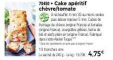 promo ! ankaracanaum- pus : cake apéritif aux chèvre, tomate, fromage de chèvre, spinat et origina facecours. 10 pièces.
