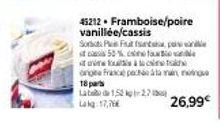 Promo | 50% de réduction | Framboise/Poire Vanillée/Cassis | Lacg 17,766 | 26,99€ seulement!
