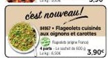 Dégustez le Delice Français : Flageolets Cuisinés aux Oignons et Carottes - 4 Parts - 100 Lekg - 6,50€.