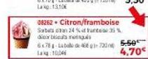 Promo Fraîcheur: Citron/Framboise Sabes 24% Fute 35% - 6x78 Lab de 466 720 à 4,70€.