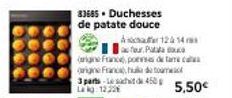 83665. Duchesses de patate douce 