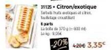 Exotique Citron : Huosius F 8 parts à seulement 420€ ! -20% de réduction, 3,35 € par part.