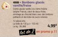 Bonbons Glacés Vanille/Fraise - Profitez de 12 Places Avantageuses et d'un Grand Écran Entre 125-150m - Càcrame Frant,cad !