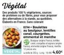 boulettes au boulgo : 100% végétariennes et source de protéines, elab. en france, sans colorant ! essayez-les !