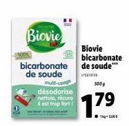 Tout-en-un : Biovie Bicarbonate de Soude, 500g, 17⁹ - Nettoyer, Désodoriser et Récurer!