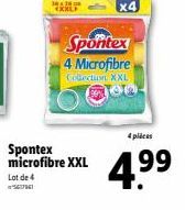 Spontex 4 Microfibre Collection XXL  4 picas  4.⁹⁹  99 