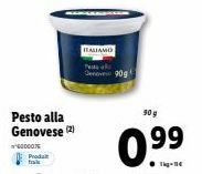 Proda  Pesto alla Genovese (2)  60000.75  ITALIANO  Jove 90g  90 g  0.⁹⁹9 
