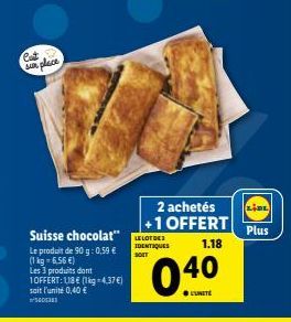 Suisse Chocolat LOTGES : 2 achetés + 1 OFFERT pour seulement 118€!