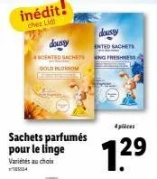 doussy: 4 sachets parfumés variés pour le linge - pack de 4pièces - promo 185554!