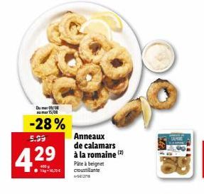 Promo spéciale : 10,79€ seulement pour 1 kg d'Anneaux de calamars croustillants !