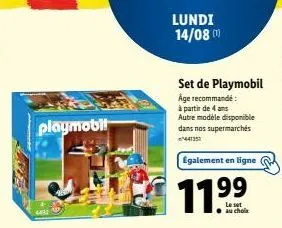 playmobil 4: set de jouets à partir de 4 ans, 11.99€, disponible en magasin et en ligne!