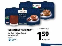 découvrez italiamo tertufo a cioccolato: 2x100/2x90 g à 159 €/kg - promo 2x1!