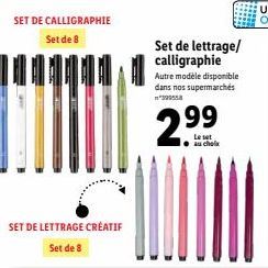 Le Set au Chola - 8 pièces de Calligraphie & Lettrage Créatif - Promo 29⁹9⁹ | Disponible dans nos Supermarchés