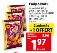 Promo Spéciale : 3 Curly Donuts à 1,97 € - Offre de 2+1 Offerte!