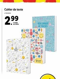 Mon Cahier de Textes Hochwer N 450030 2.99€: Promo au Chola Camer Co!